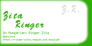 zita ringer business card